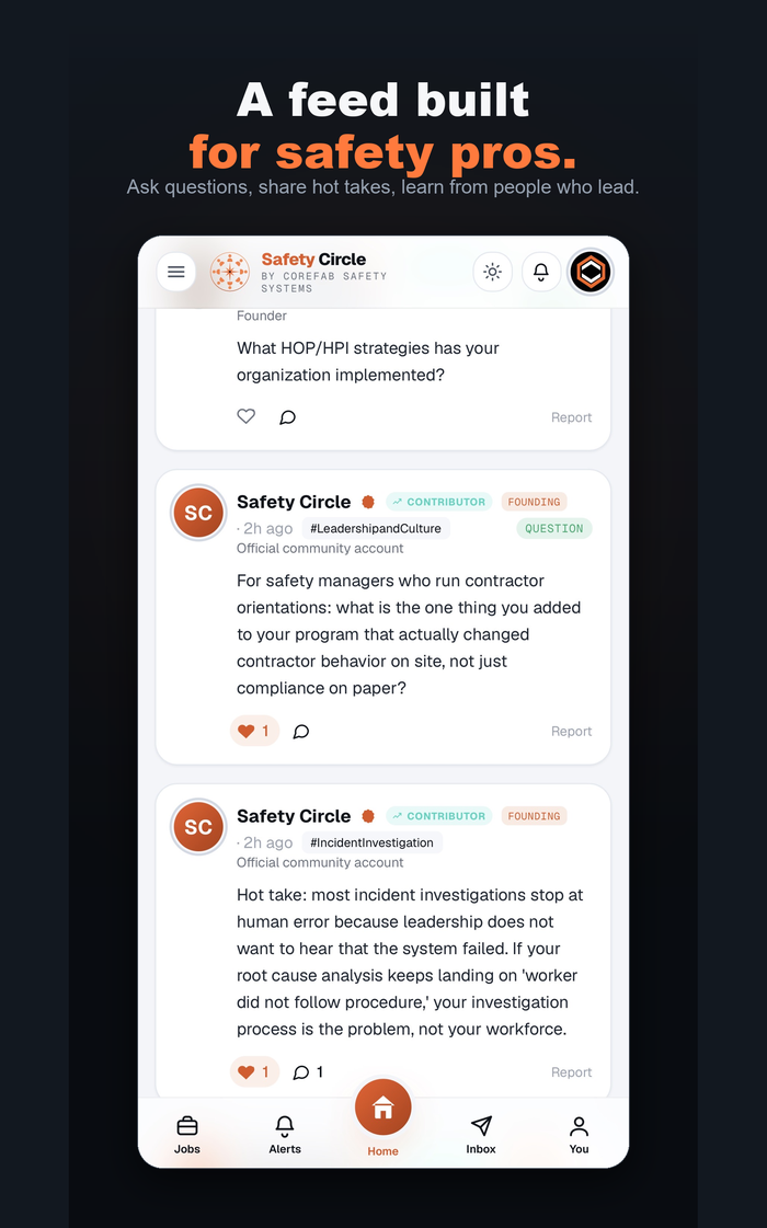 Safety Circle app screen