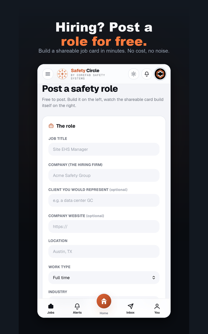 Safety Circle app screen