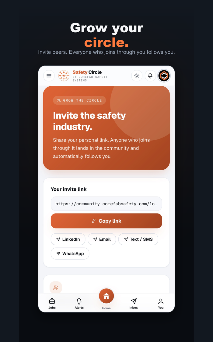 Safety Circle invite screen